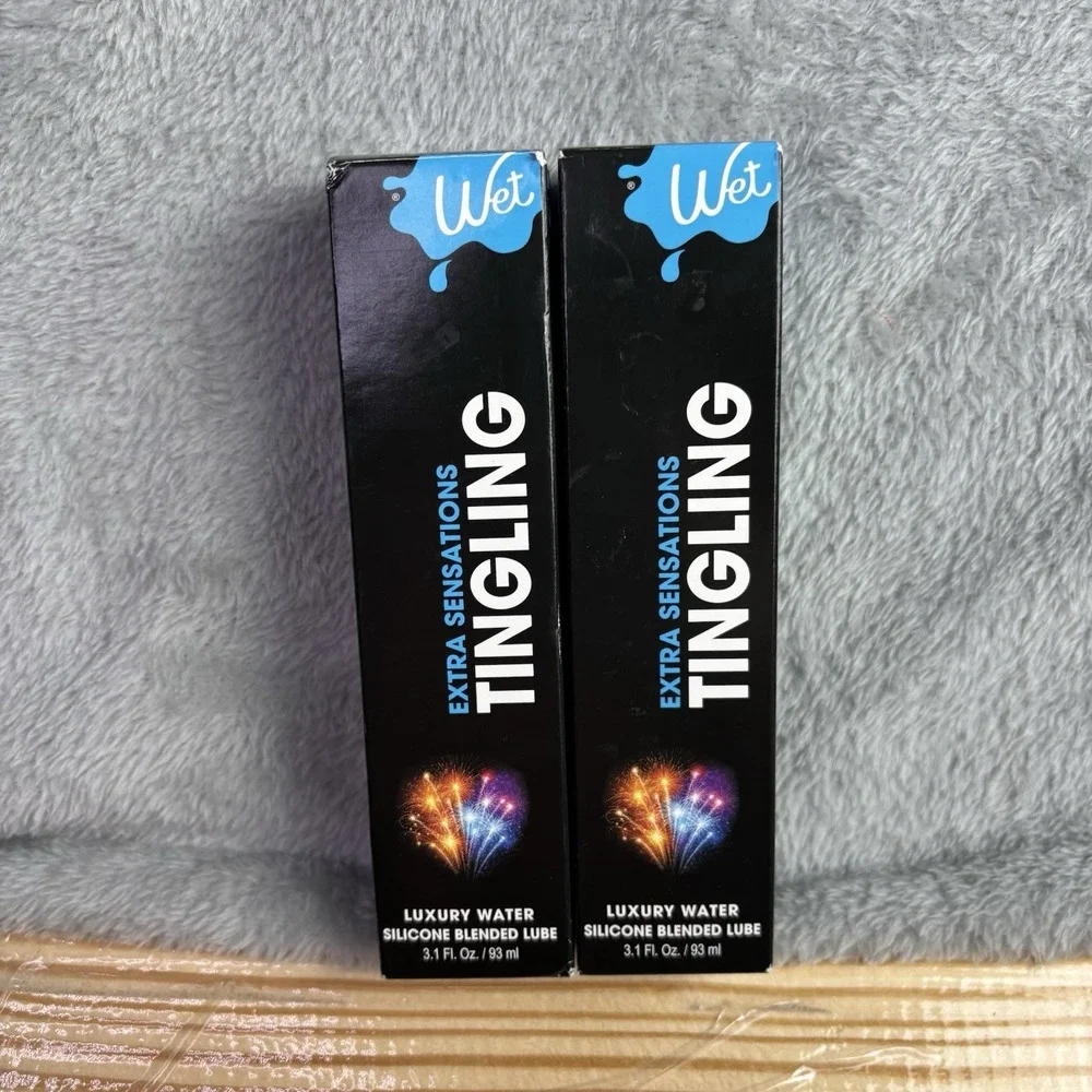 Lot Of 2 Wet Cool Tingling Hybrid Silicone & Water Blend Based Lube 3.1 fl oz